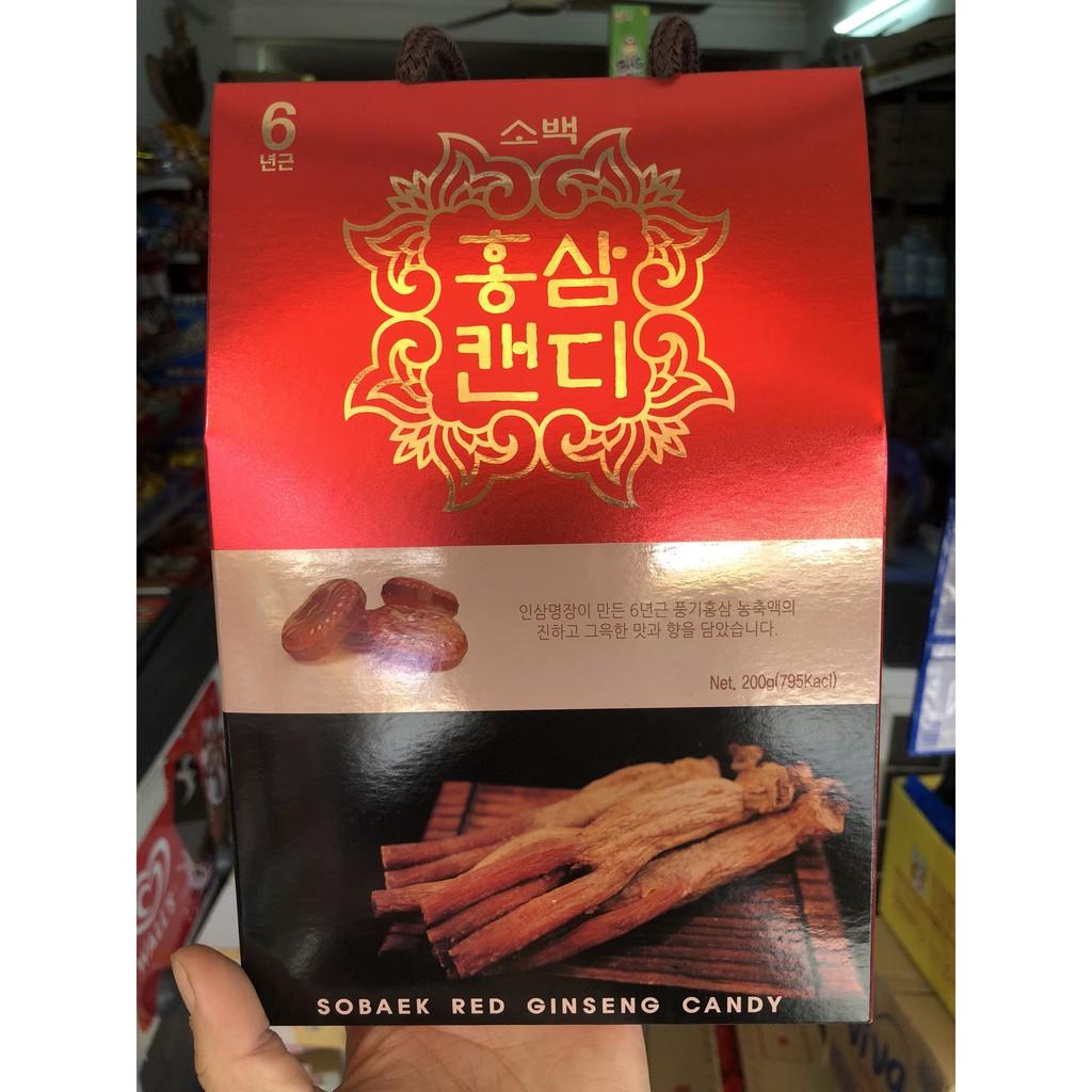 Kẹo hồng sâm Sobeak Hộp 200g