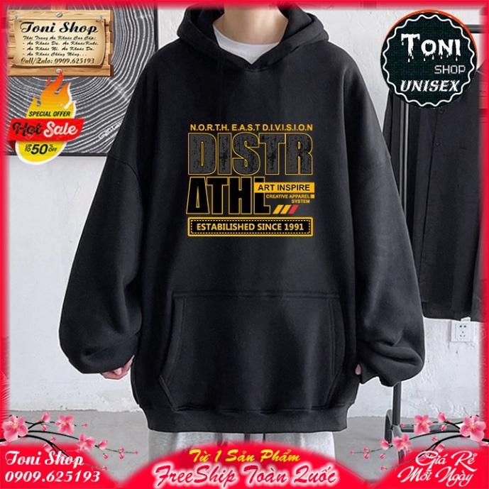 ÁO HOODIE CHỮ DISTR - In Pet Siêu Bền Siêu Đẹp - Full Size Full Màu (H8020 - Kèm Ảnh Thật) (TONI SHOP)