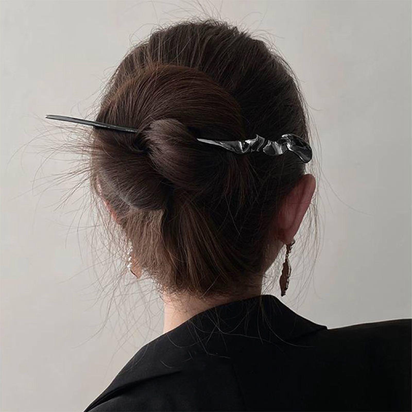 Hair Sticks Bun Hair Accessories Girls Long Hair Black