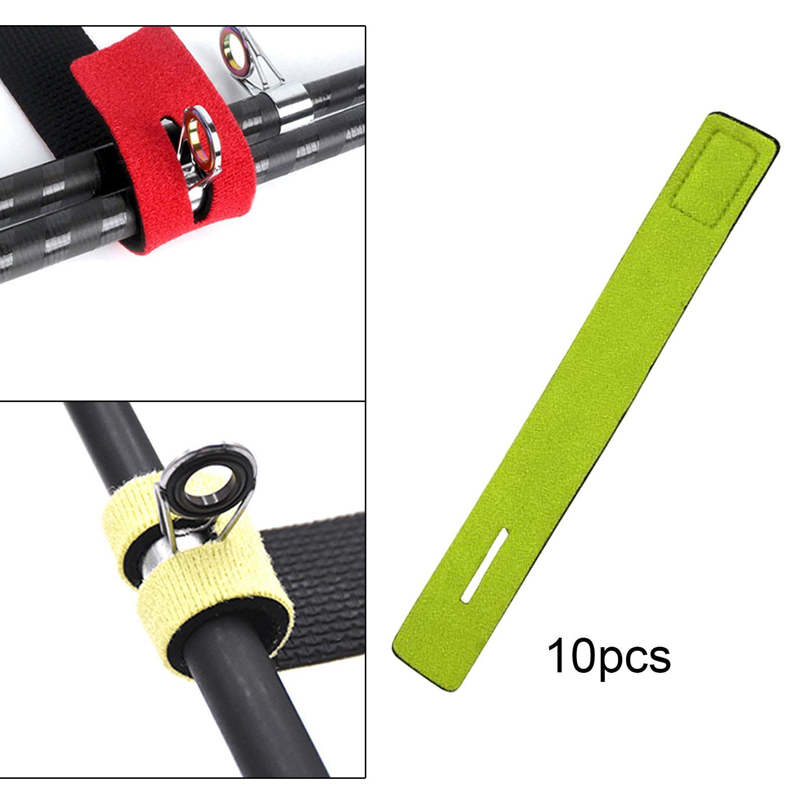 10x Fishing Pole Holders Fishing Pole Ties Fishing Rod Straps for Casting Rods Baits Casting Fishing Rod