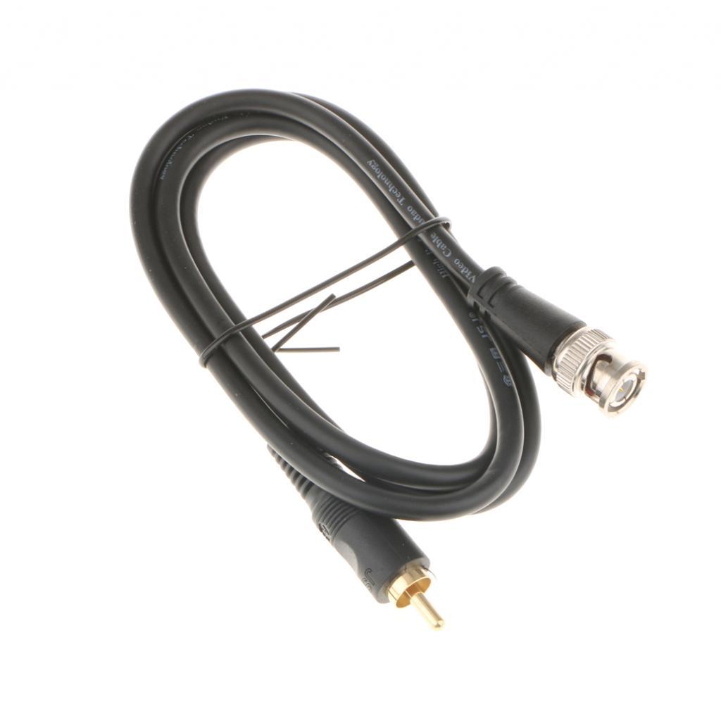 BNC Male To RCA Male M/M Coax/Coaxial For  Cable Cord Black