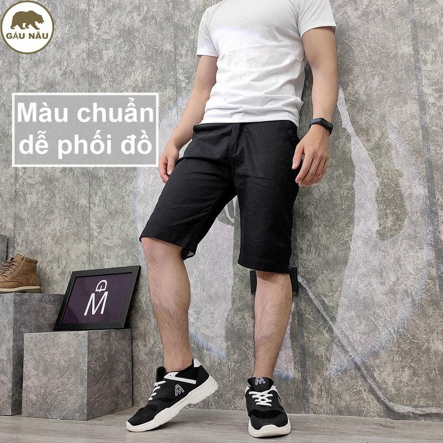 Quần short kaki nam GN134 màu chuẩn đẹp Gấu Nâu