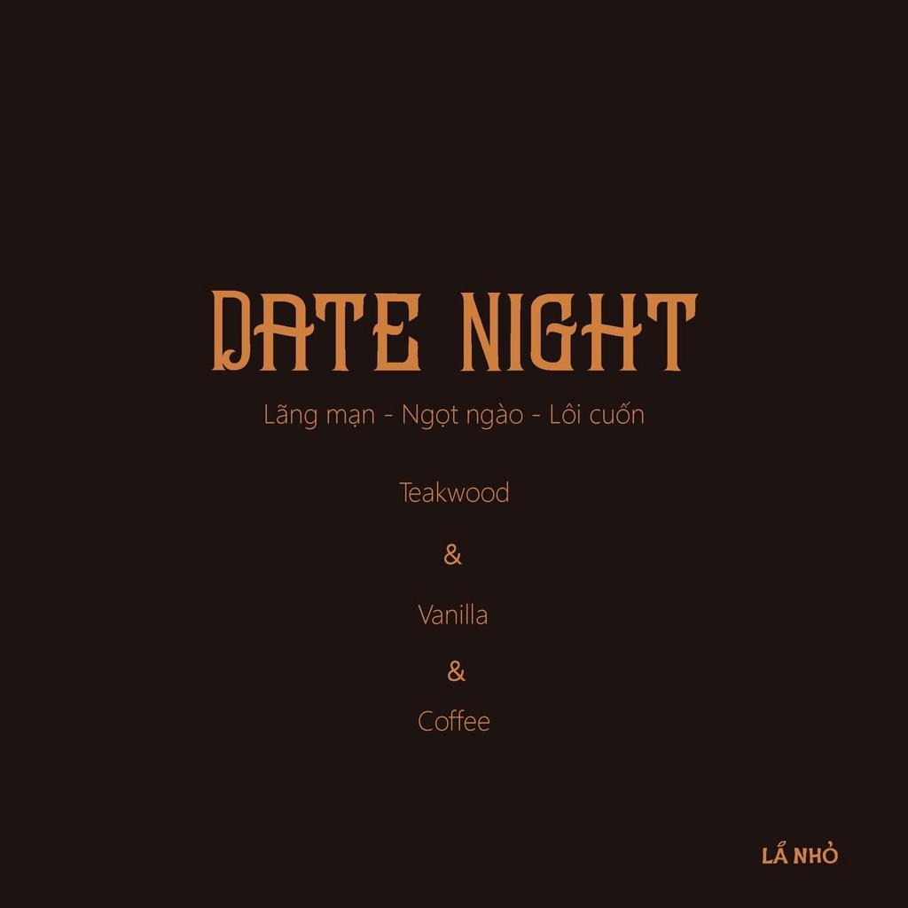 Nến thơm LÁ NHỎ Date Night (Gỗ Teak + Coffee + Vanilla) Trầm Ấm