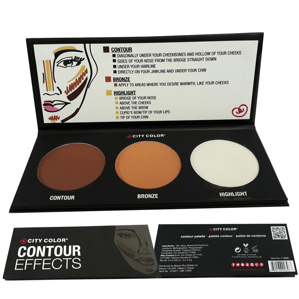  PHẤN TẠO KHỐI 3 Ô CITY COLOR CONTOUR EFFECTS PALETTE