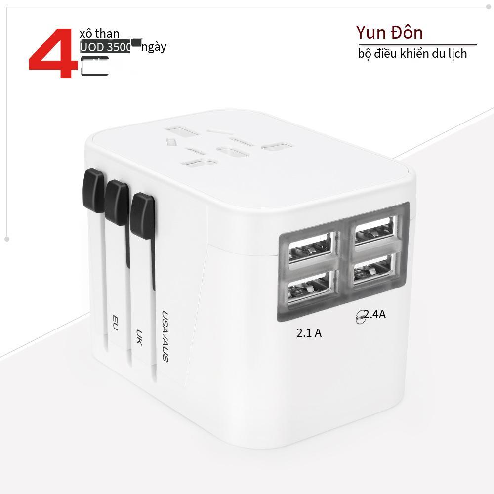 Kiểu ổ cắm du lịch đa năng mới nhất, một lượt, tiêu chuẩn đa châu Âu, ổ cắm chuyển đổi USB tiêu chuẩn Anh, phích cắm chuyển đổi đa quốc gia
