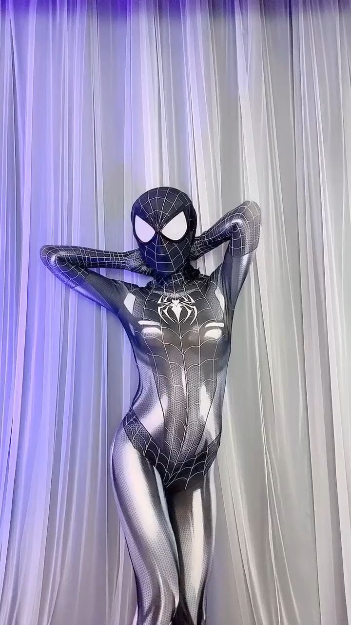 Đồ ngủ hóa trang cosplay người nhện spider man anime khóa kéo mở đũng