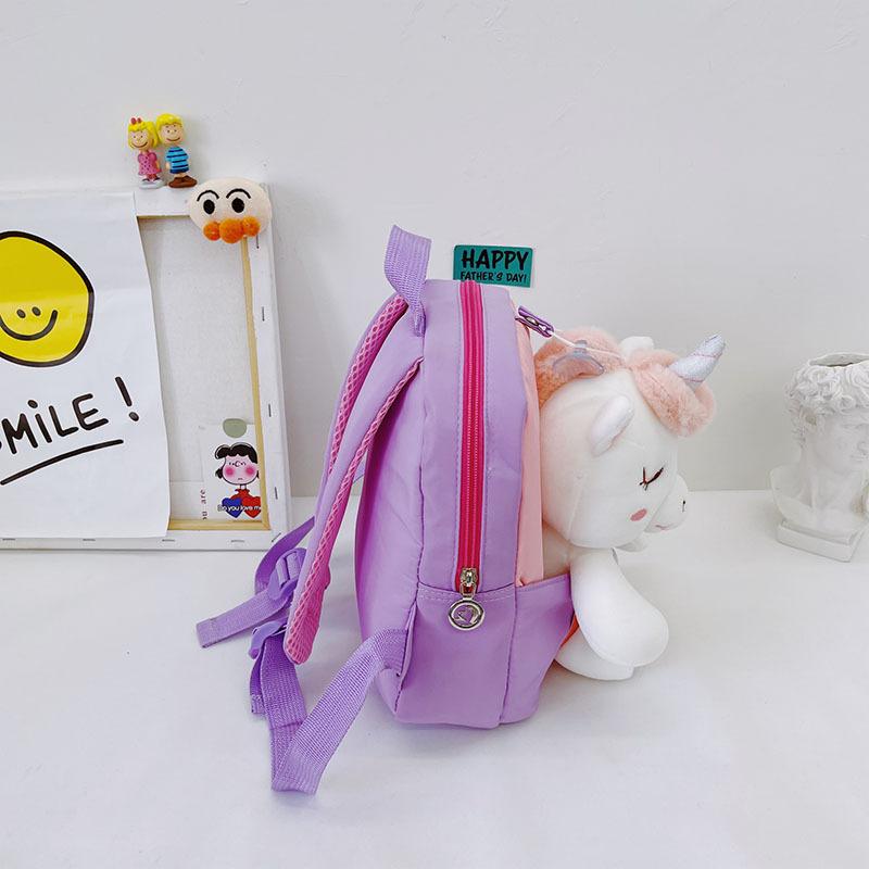 Dễ Thương Kỳ Lân Sinh Viên Trường Ba Lô Cô Gái Hoạt Hình Mini Lông Schoolbag Kidergarten Búp Bê Sang Trọng Túi Đồ Chơi Búp Bê Ba Lô Trẻ Em Quà Tặng