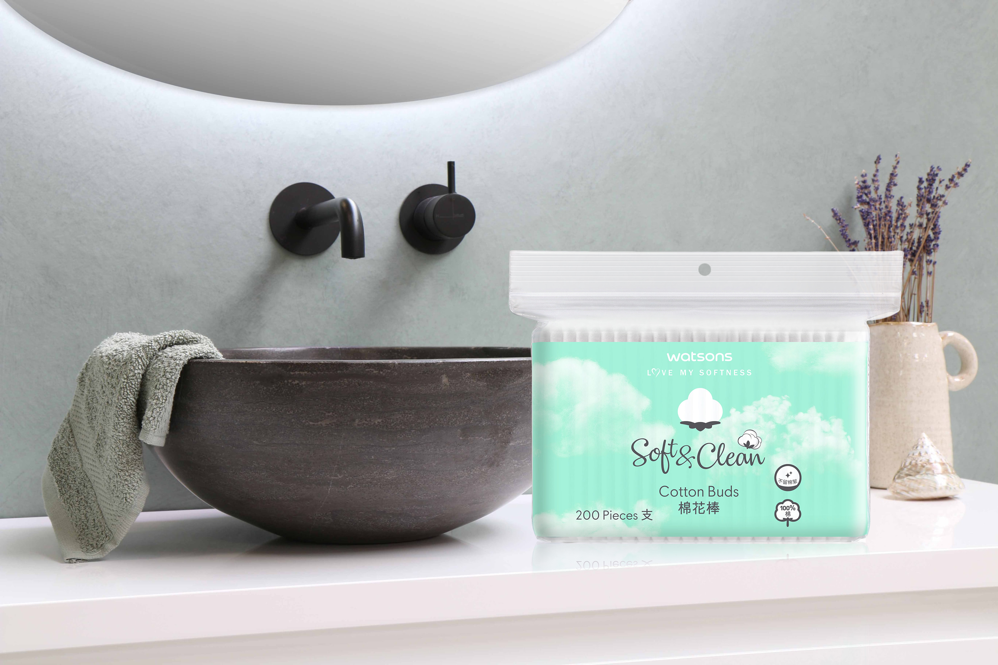 Bông Tăm Watsons Love My Softness Soft & Clean Cotton Buds 200 Cây