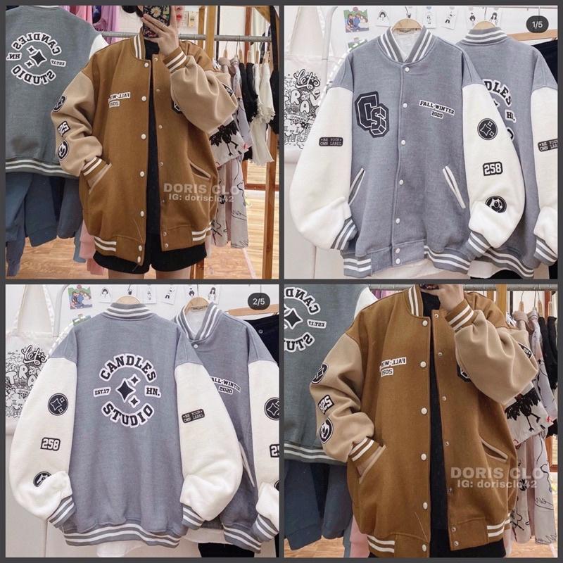 Áo khoác nỉ bomber AN206 ulzzang nam nữ