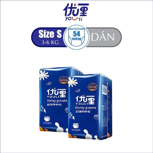 Tã/Bỉm Dán YOULI size S108 cho bé 3-6kg