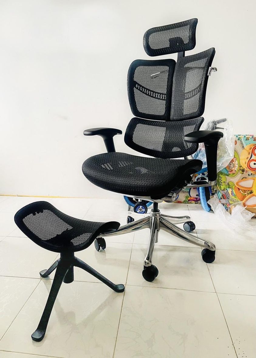 Ghế Văn Phòng Công thái học Ergonomic Vchair Evolution Ergohome, ghế làm việc thiết kế 3 lưng khung siêu chắc, chịu tải 150kg phù hợp cho người vóc dáng to cao, ngả sâu 130 độ, lưới chịu lực tốt - ERGOHOME