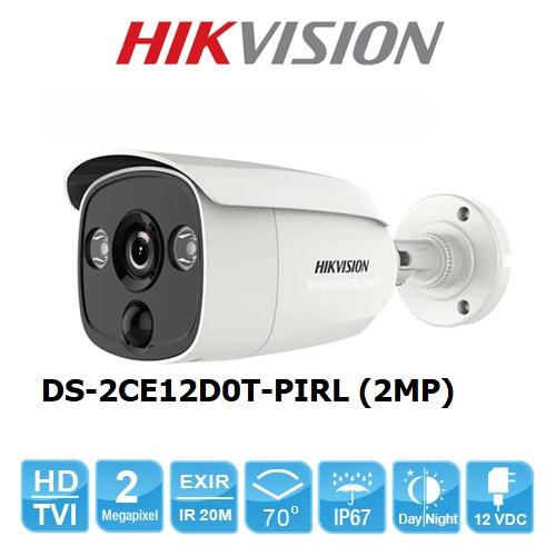 Camera HD-TVI hồng ngoại chống trộm PIRL HIKVISION DS-2CE12D0T-PIRL (2MP, cảnh báo chuyển động, hỗ trợ đèn cảnh báo) - Hàng chính hãng
