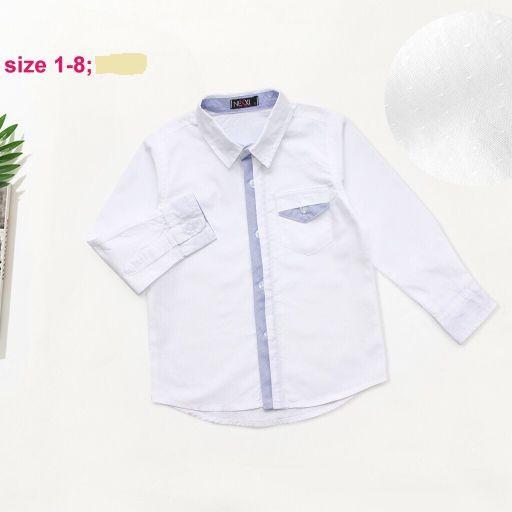Áo sơ mi trắng cho bé trai 1-8t