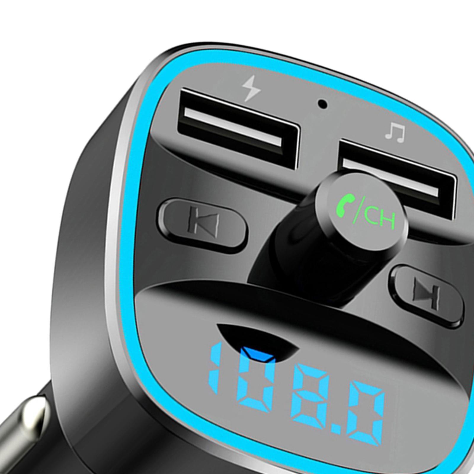 Wireless Car FM Transmitters Multifunction Hands-Free Calling Dual USB Port