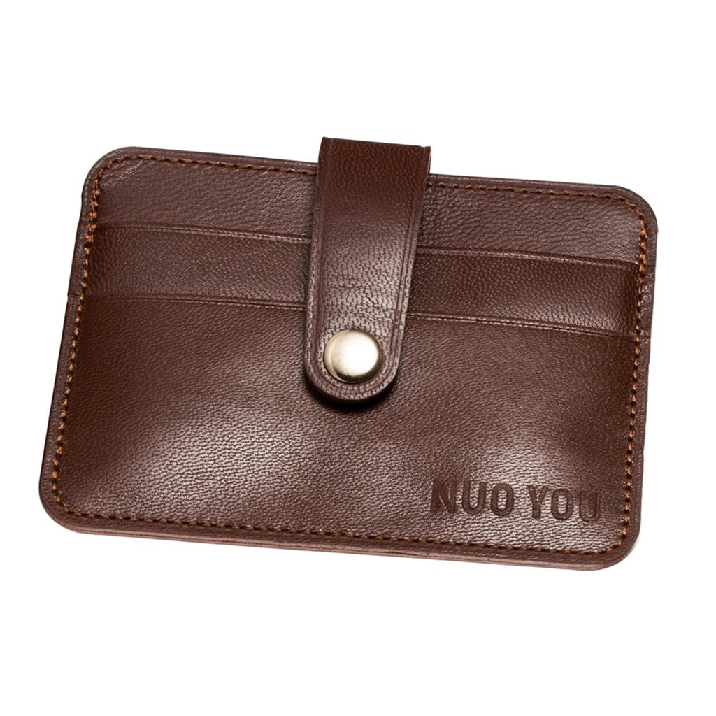 Mens Luxury Quality Suede Real Leather Credit Card ID Holder Wallet Purse Gift for Him