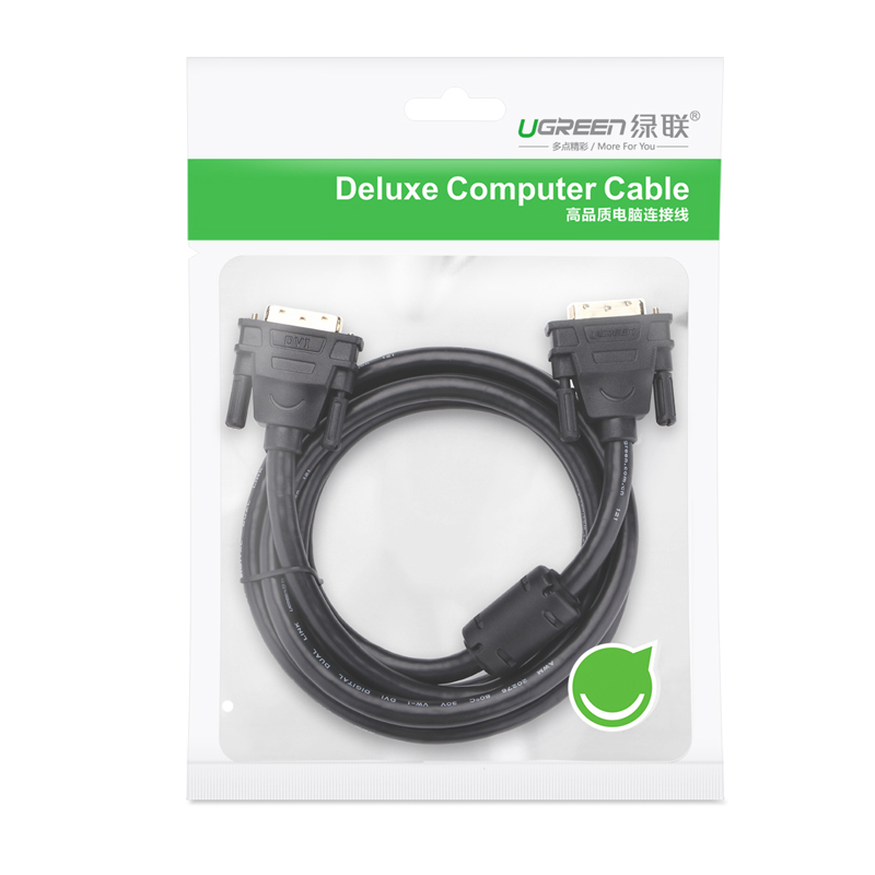 Cáp tín hiệu DVI-D 2 đầu đực dài 5m UGREEN DV101 11608 - Hàng Chính Hãng
