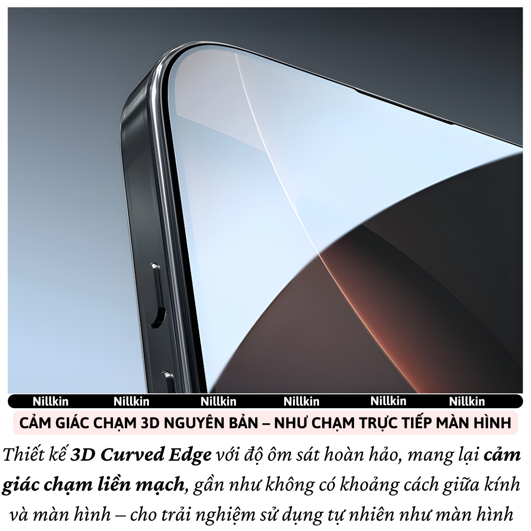 Dán kính cường lực kèm khung hỗ trợ dán chống chói NanoClear AR Coating Nillkin Amazing H+ PRO AR cho iPhone 17 Pro Max / Air - độ mỏng 0.2 mm chống bể chống bụi chống va đập màn hình, khung hỗ trợ dán - Hàng nhập khẩu