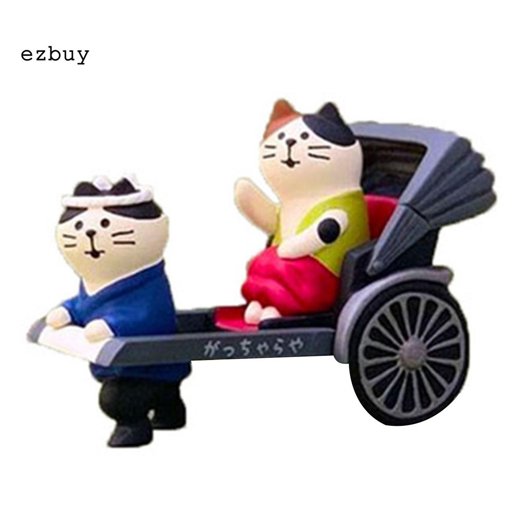 Interesting Cat Model Japanese Zakka Cat Figure Collectible for Home Decor