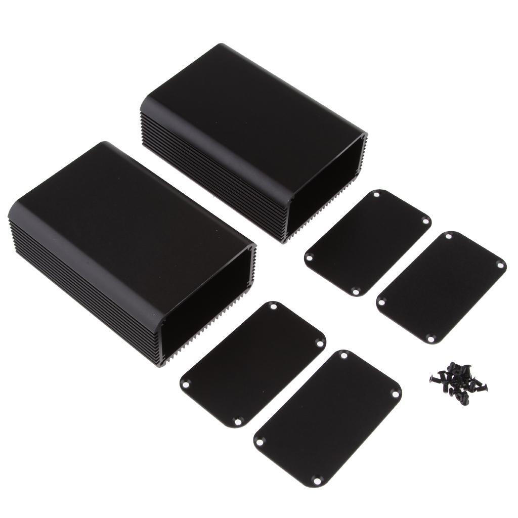 2Pcs Full Aluminum Enclosure Case Mini Amplifier Box Chassis 115x80x45mm DIY