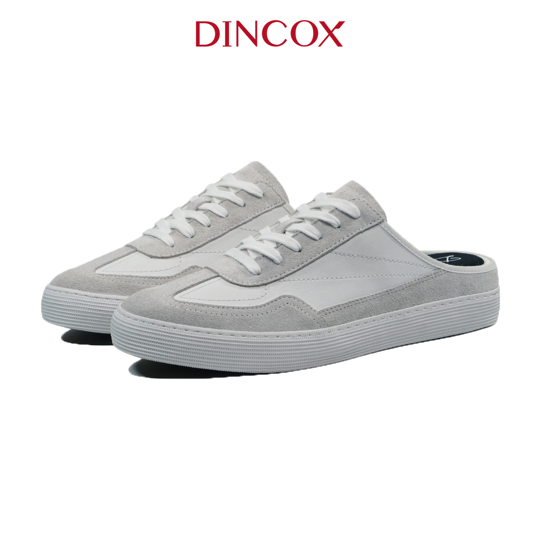 New Arrivals | Giày Sục Đạp Gót Mules Sneaker Unisex DINCOX DC37 Lazy Mule Off/White Chất Liệu Da