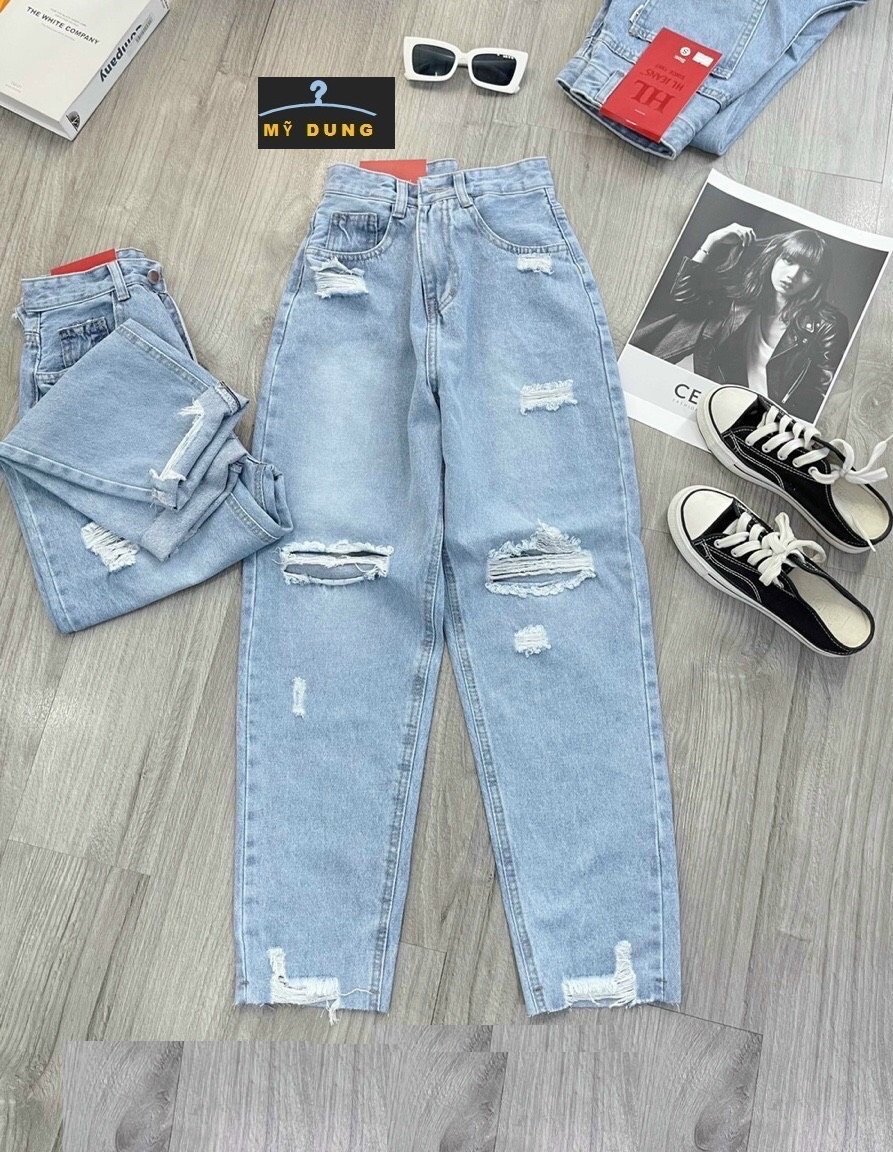 QUẦN JEAN BABY RÁCH GỐI KHÔNG LAI- FORM CHUẨN-CÁ TÍNH, NĂNG ĐỘNG, RẤT DỄ PHỐI ĐỒ