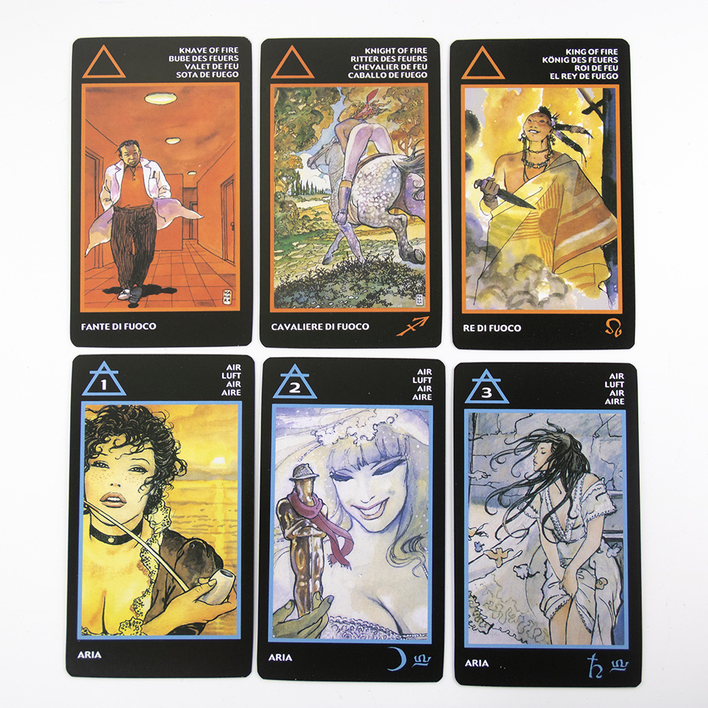 Bộ Bài Manara Erotic Tarot Hộp Thiếc Mạ Cạnh Đen 78 Lá Tặng File Tiếng Anh