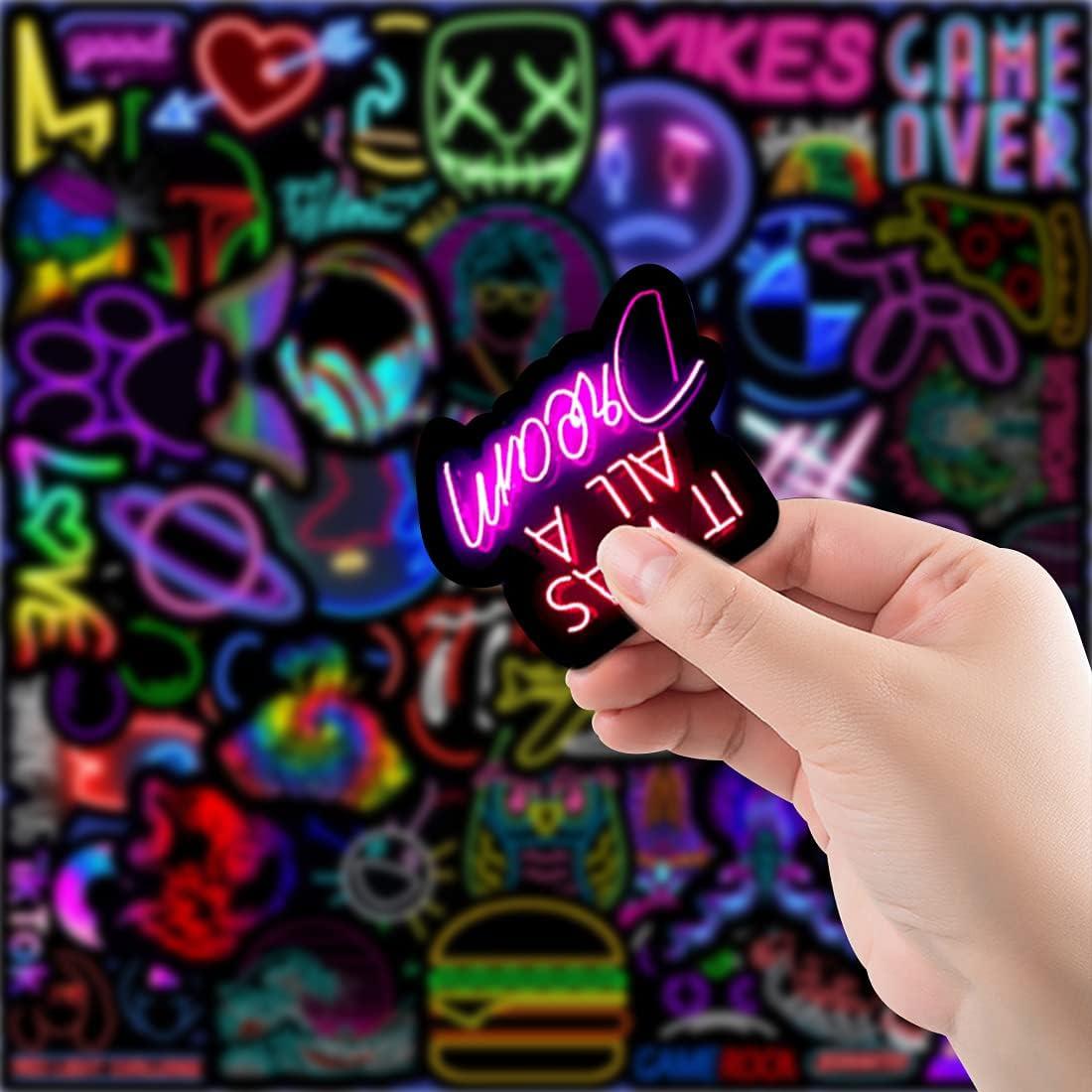 Dán Xe Hơi Dán Đề Can Chống Thấm Nước Vinyl Dán 100 Miếng Dán Graffiti Neon Graffiti Miếng Dán Kính Cường Lực Cho Laptop Ván Trượt Hành Lý
