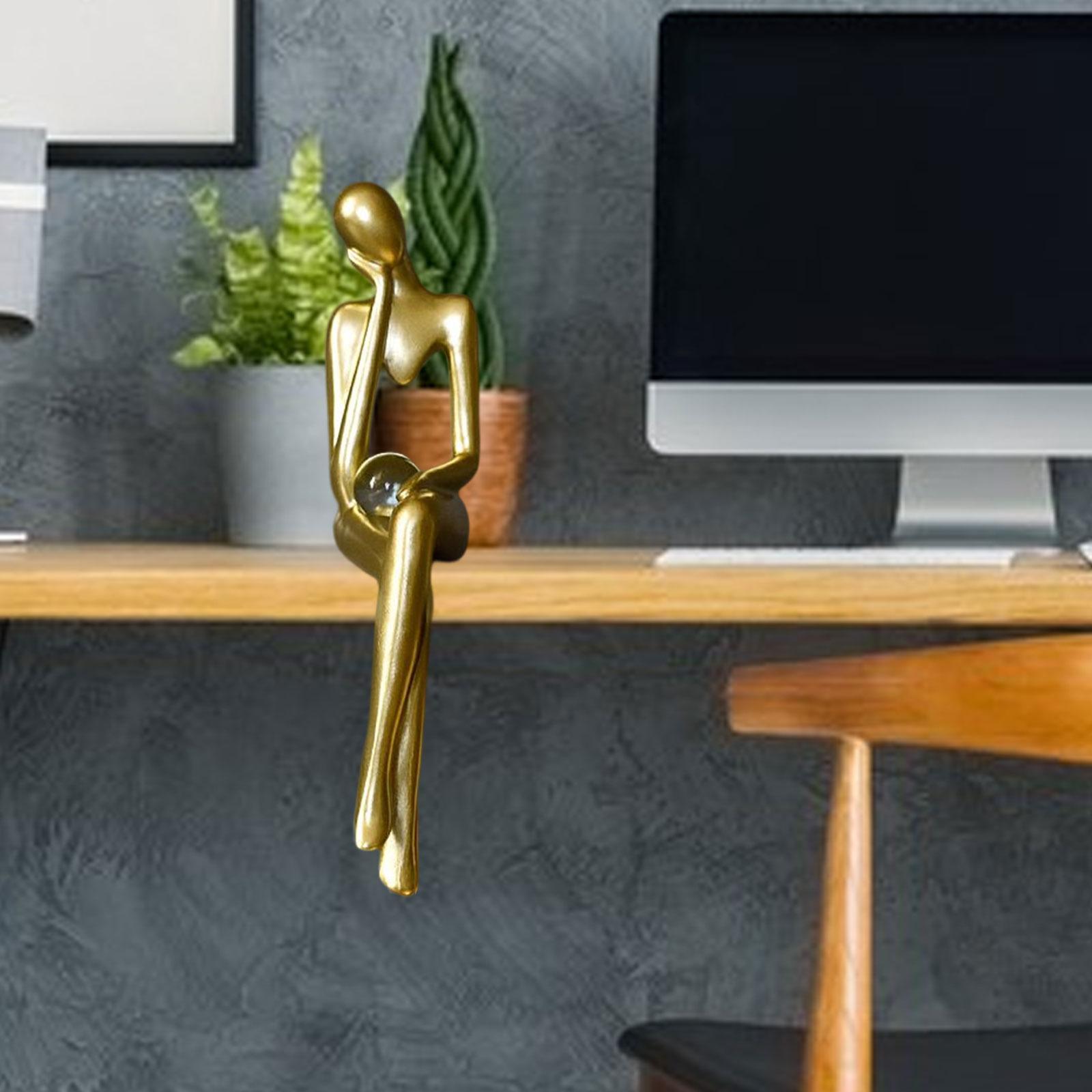 2Pcs Modern Abstract Thinker Statue Figurine Crafts Desktop