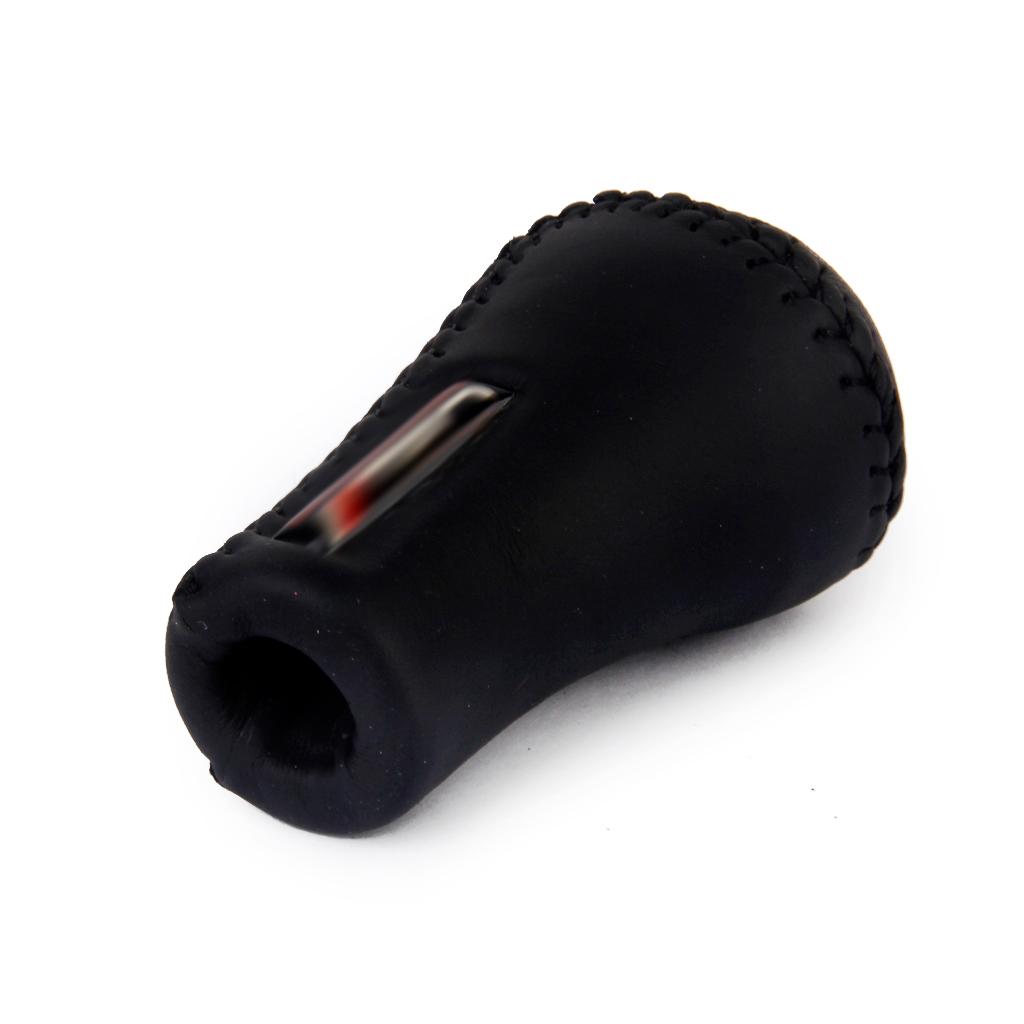 Gear Knob Leather Stitching Stick Cover for Black