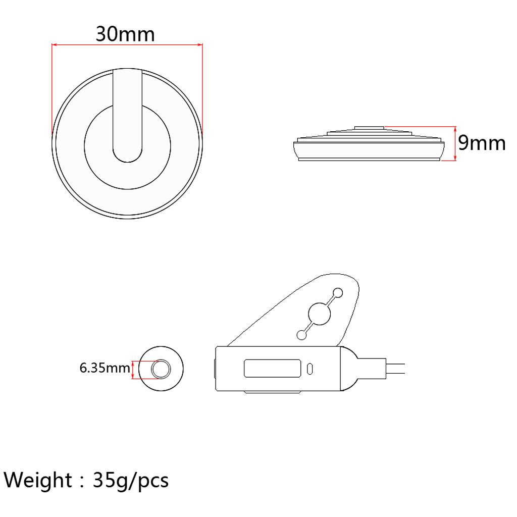 EQ Equalizer Piezo Pickup Transducer 6.35mm Jack For Acoustic Guitar Replacement Parts