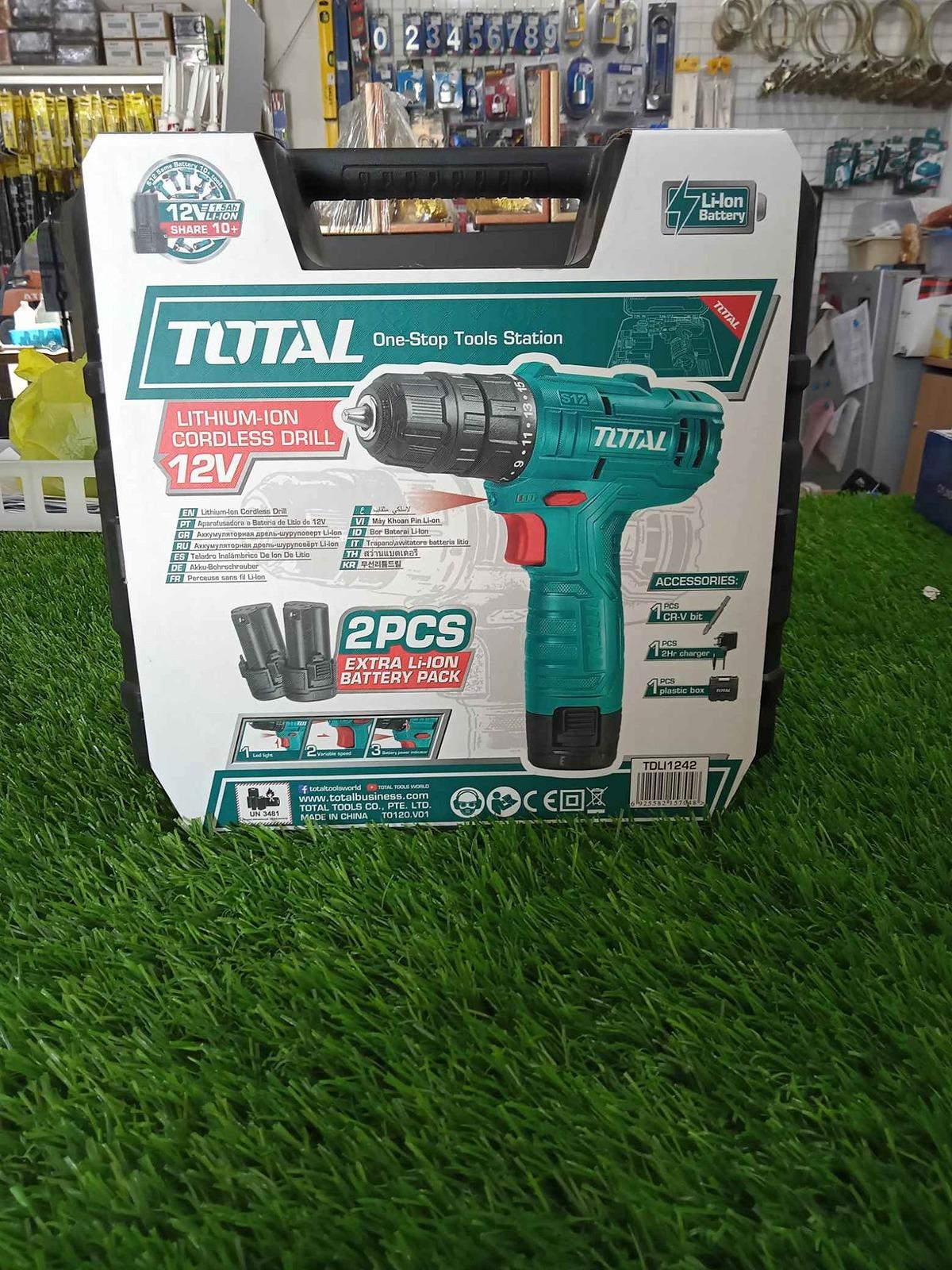 MÁY KHOAN VẶN VÍT DÙNG PIN 12V S12   TOTAL TDLI1242 - HÀNG CHÍNH HÃNG