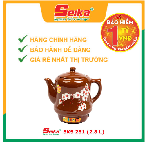 Ấm Sắc Thuốc Seika 2.8L - SKS281 - Hàng chính hãng