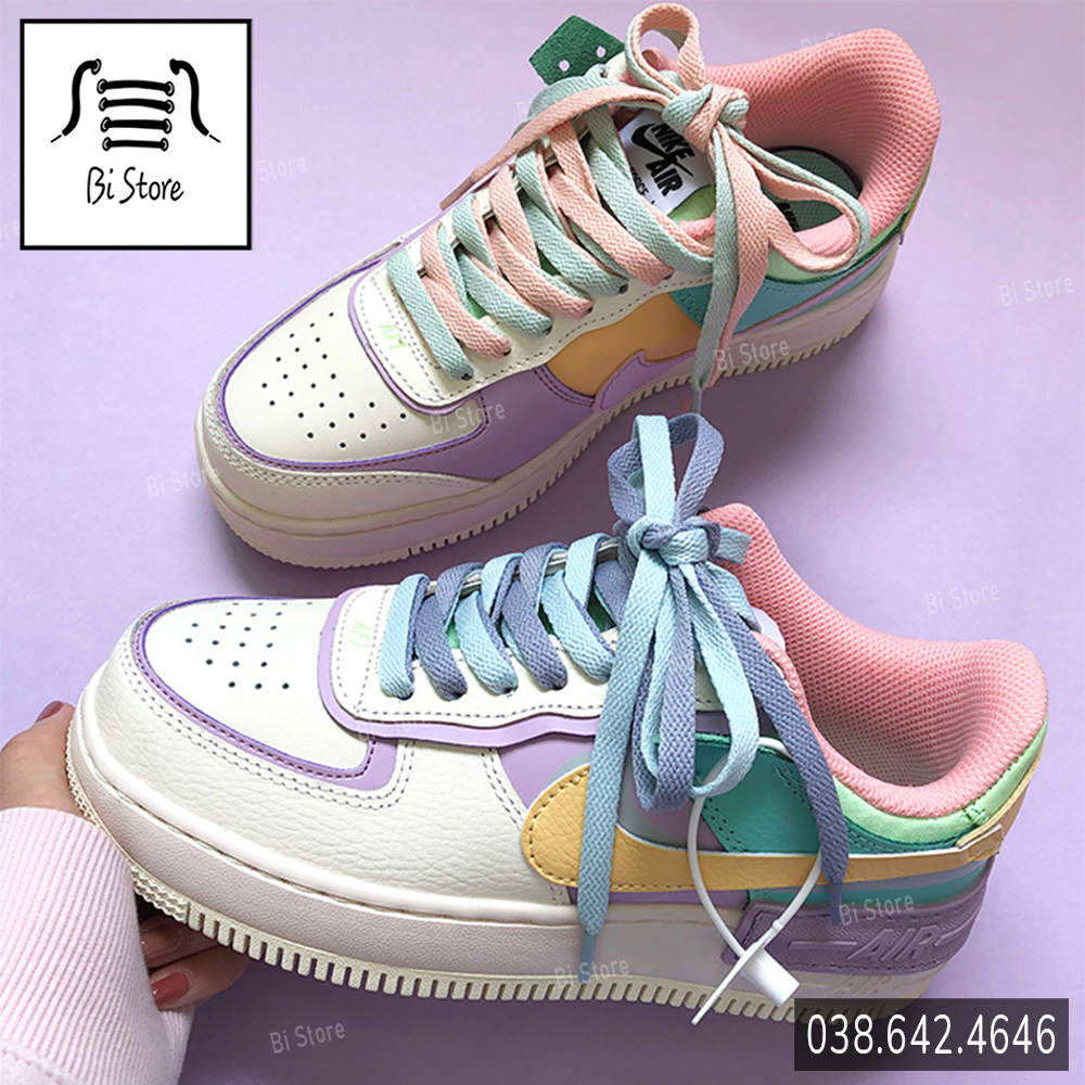 [Bảng 30 màu] Dây giày dẹt màu Pastel dành cho các loại giày thể thao / sneaker Nikee Air Forcee 1 (AF1), Jordann, Adidass, Vanss, Conversee,... [bán theo cặp