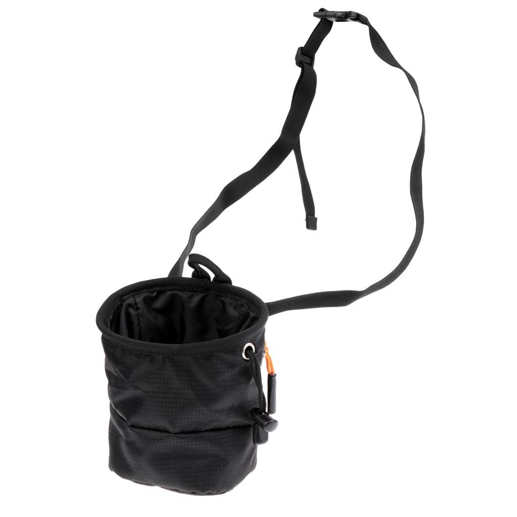 5xCuboid Rock Climbing Chalk Bag with Waist Belt & Zipper Pocket & Drawstring