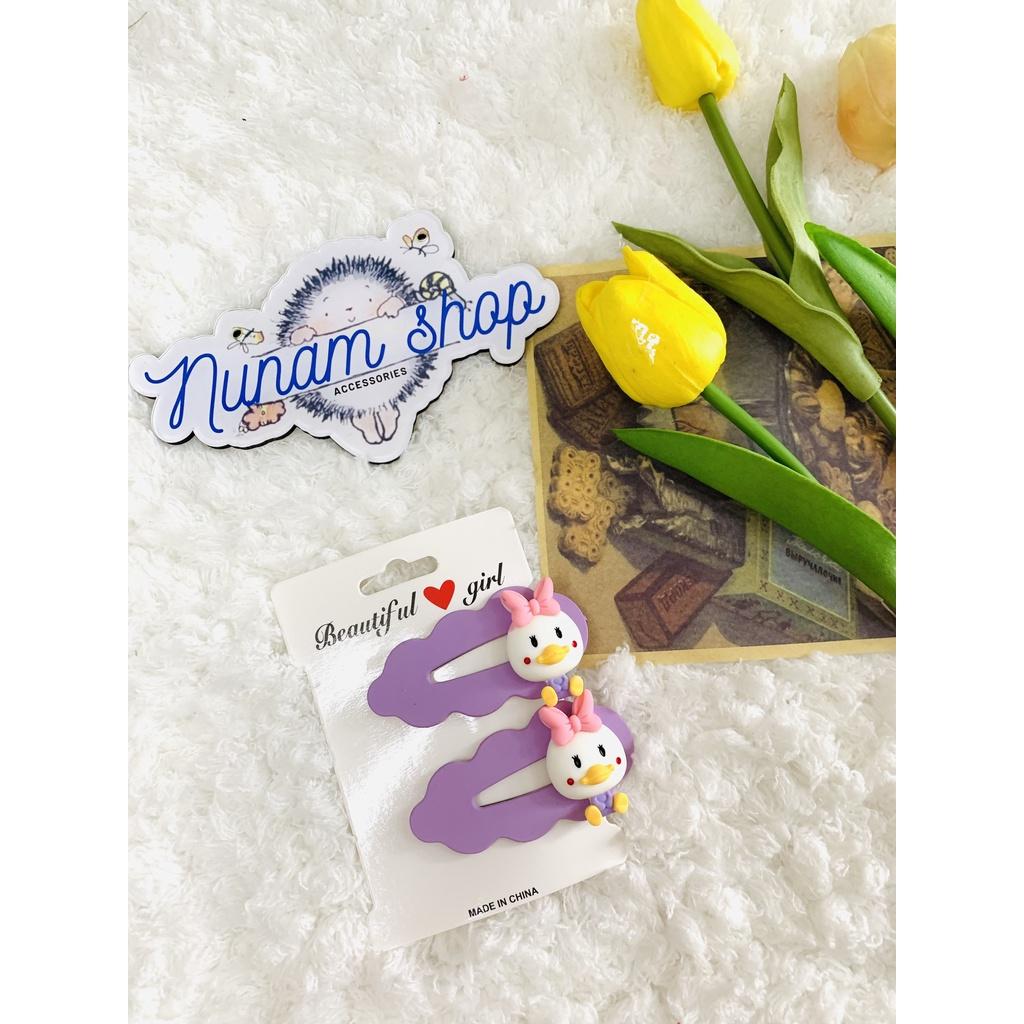 Set 2 - Kẹp tóc sơn mịn hoạt hình siêu yêu - nunam shop