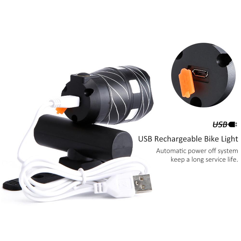 Đèn chiếu sáng đèn cảnh báo phía trước cho xe đạp sạc USB chống nước