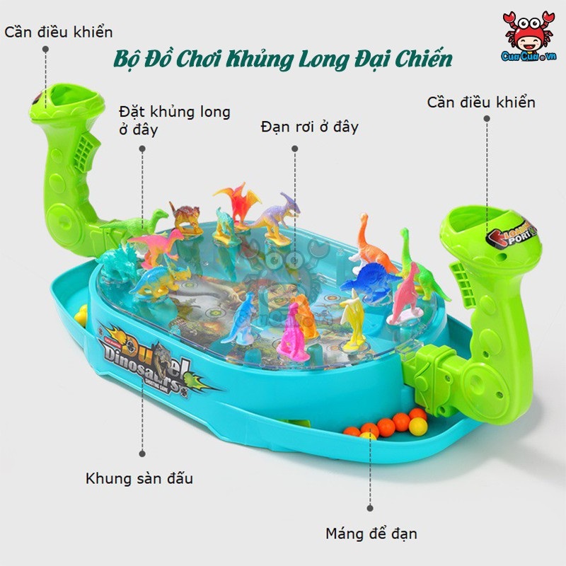 Bộ đồ chơi bàn bắn bi khủng long 2 người vui nhộn đồ chơi tương tác giải trí 2095