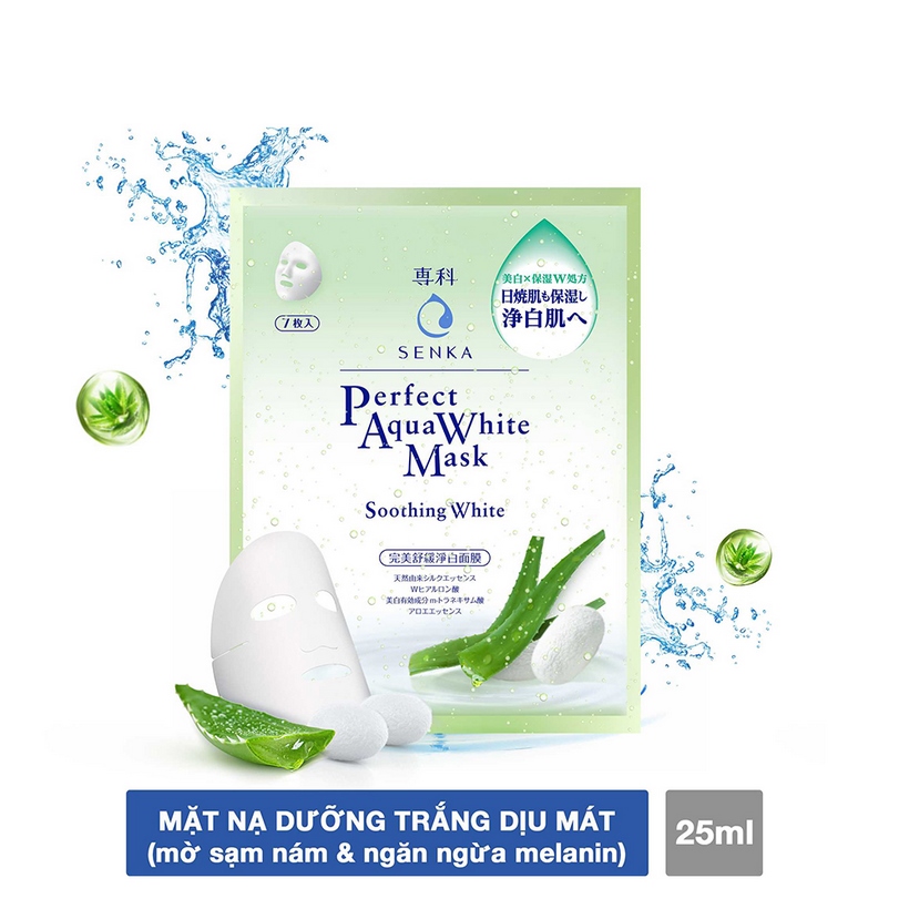 Bộ chăm sóc da Senka (A.L.L.Clear Water Fresh 230ml+ Perfect Aqua White Mask – Soothing White 25ml+ Senka Perfect Whip 50g+ lưới tạo bọt)