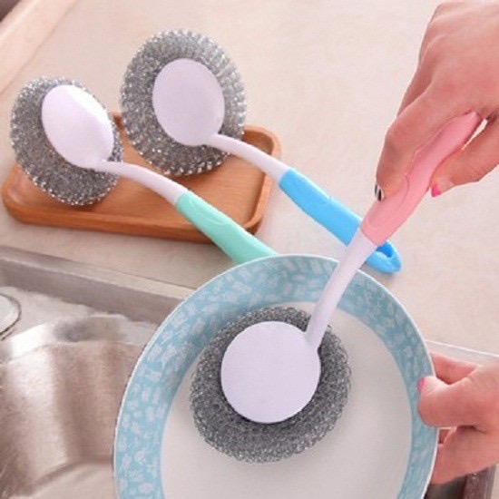 Cọ Chà Xoong,Chảo Có Tay Cầm Dài Tiện Dụng