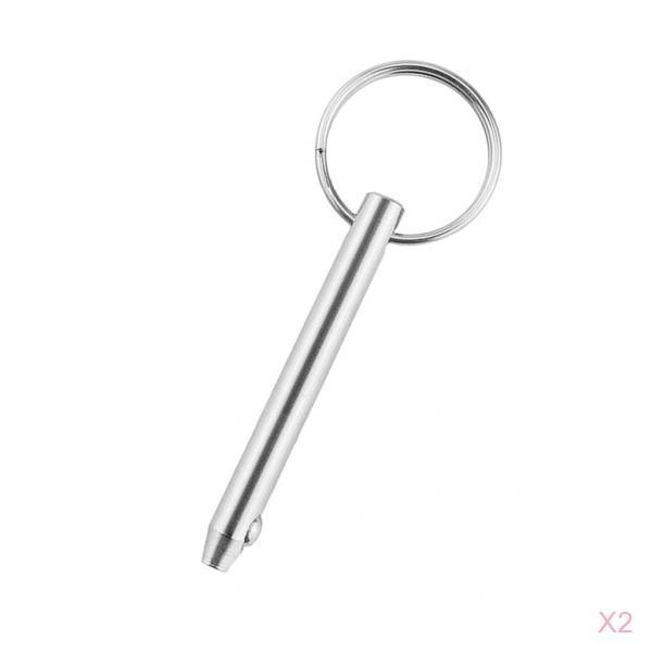 2x Stainless steel 316 quick release 10mm pin Bimini boat pin detent