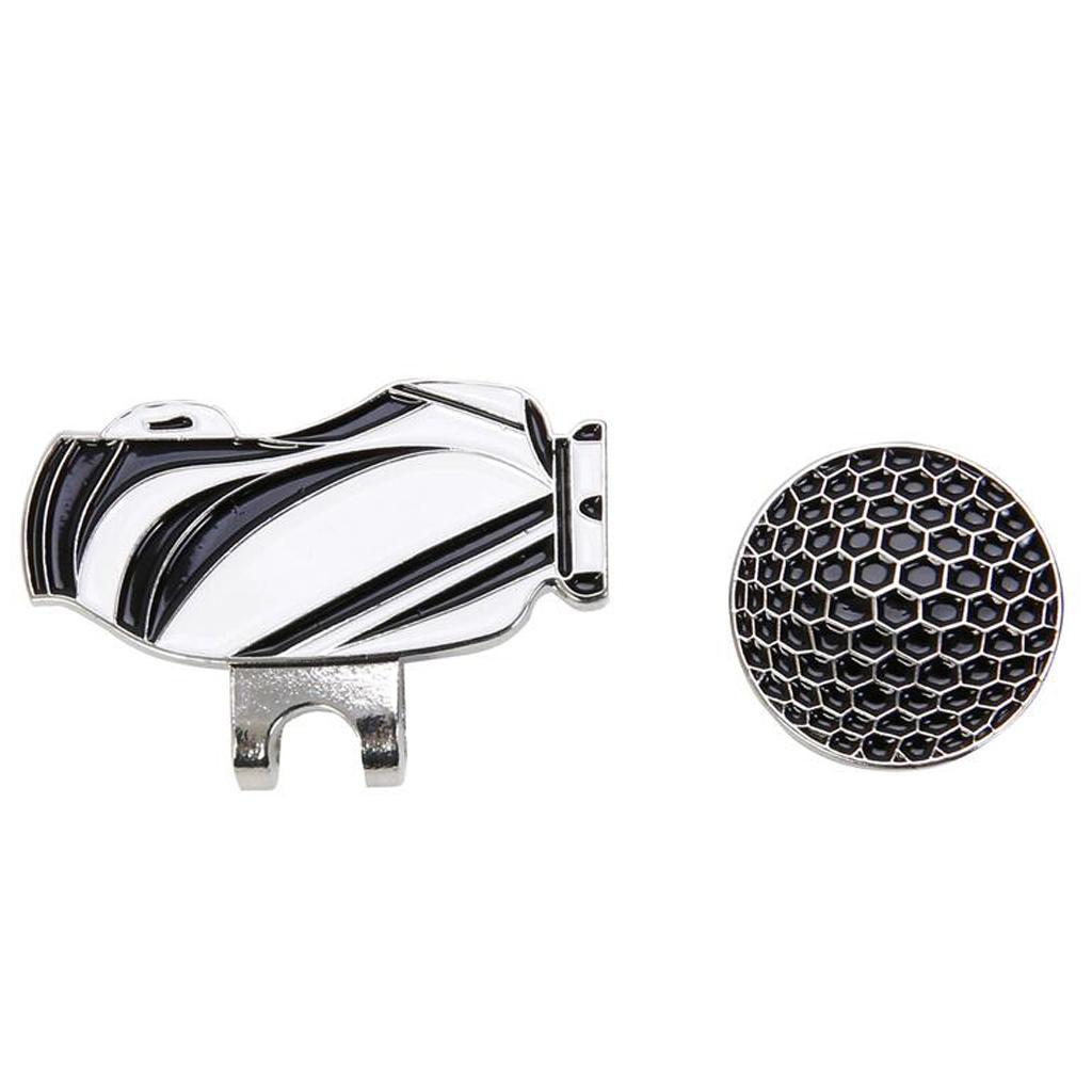 Golf Bag Pattern Hat Clip Golf Ball Marker Personalized Golf Cap Clip for Golf Enthusiast Gifts