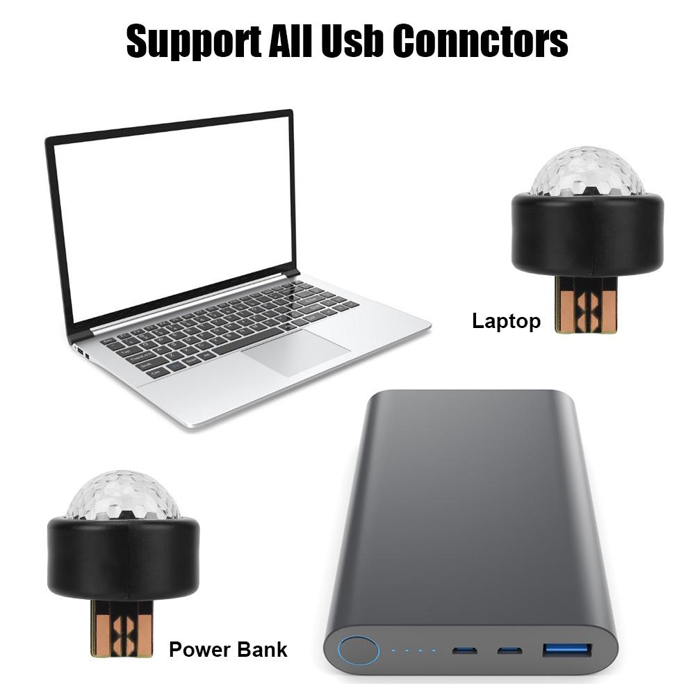Đèn LED RGB USB mini ánh sáng màu sắc lãng mạn trang trí xe hơi