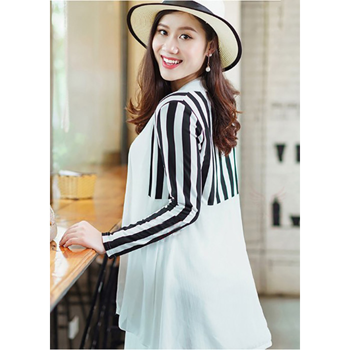 Áo cardigan nữ kẻ sọc phong cách Hàn Quốc cao cấp A09