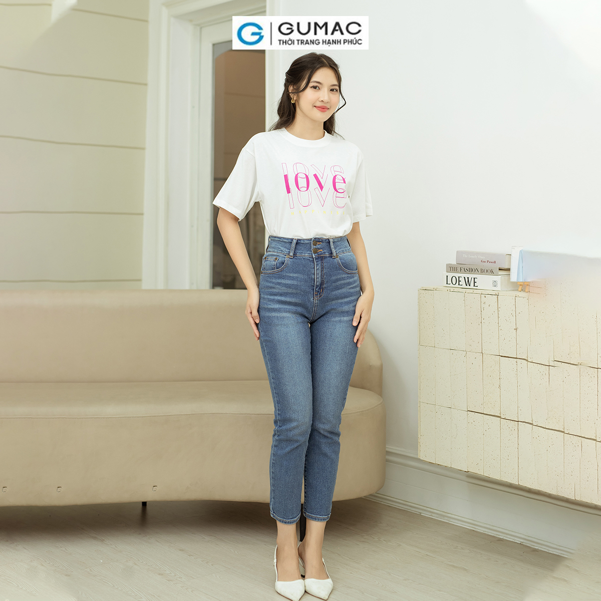 Quần Jeans slim GUMAC QJD08041