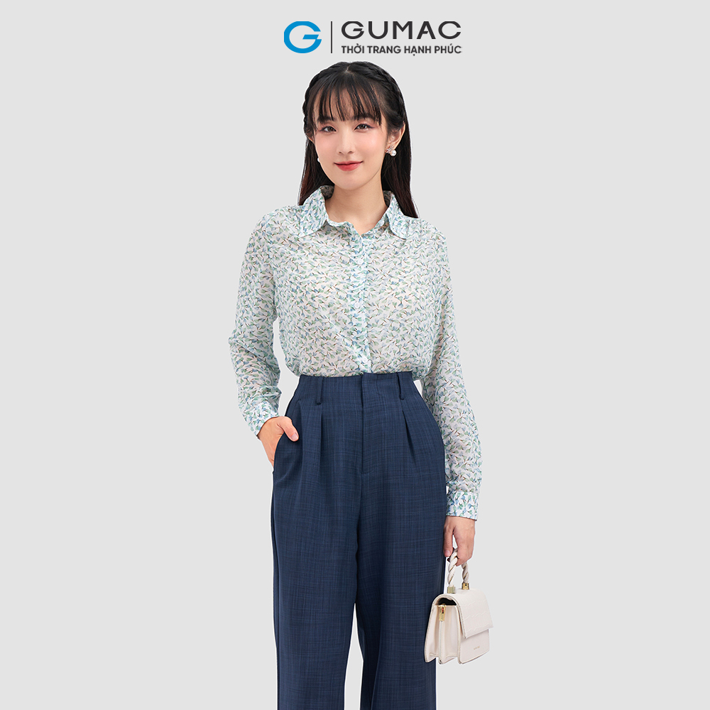 Quần ống suông lưng liền thời trang GUMAC QC11006
