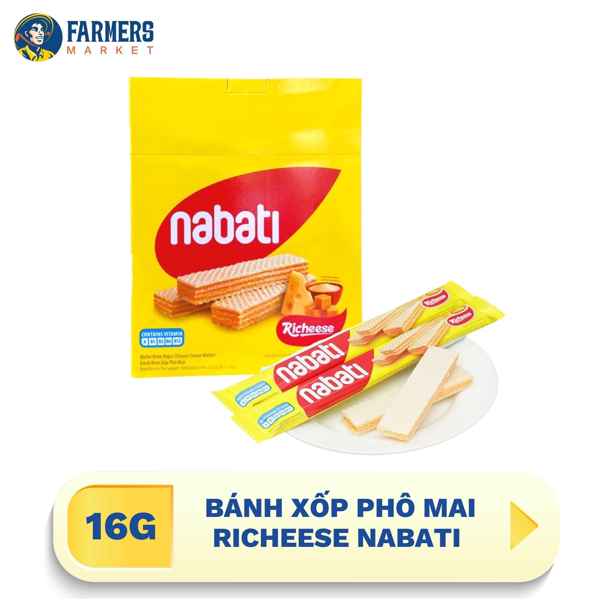 [Giao hàng toàn quốc] Bánh xốp phô mai Richeese Nabati (16G x 20 Gói)