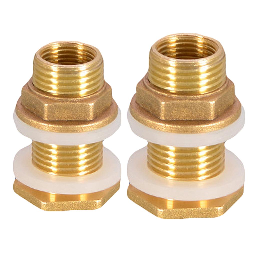 Brass Water Tank Hose Tube Pipe Connector Adapter Fittings with Gasket