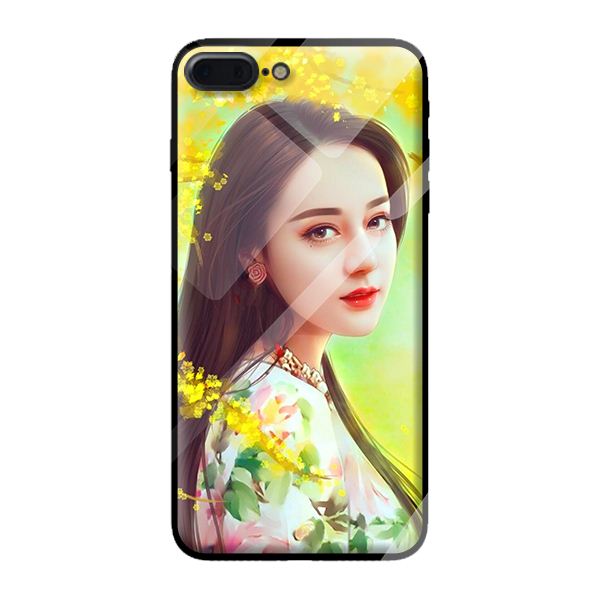 Ốp kính cường lực cho iPhone 7 Plus mẫu CÔNG CHÚA 36 - Hàng chính hãng