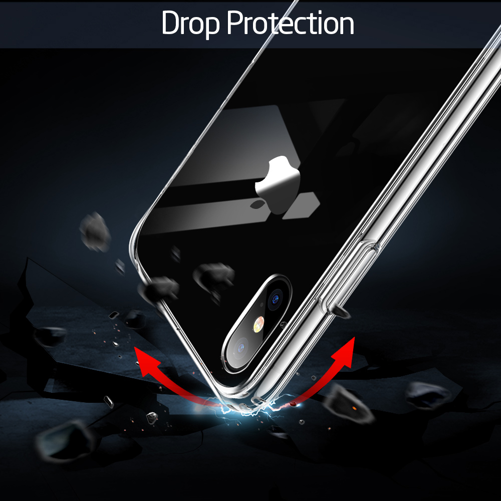 Ốp lưng silicon chống sốc cho iPhone X / Xs hiệu Likgus Crashproof giúp chống chịu mọi va đập - Hàng chính hãng