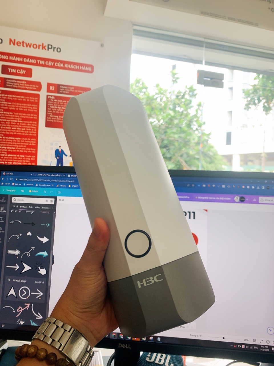 Bộ Phát WiFi 6 Ngoài Trời H3C EWP-WA6120X Hàng Chính Hãng – Tốc Độ 1775 Gbps, Chịu Tải 100 User